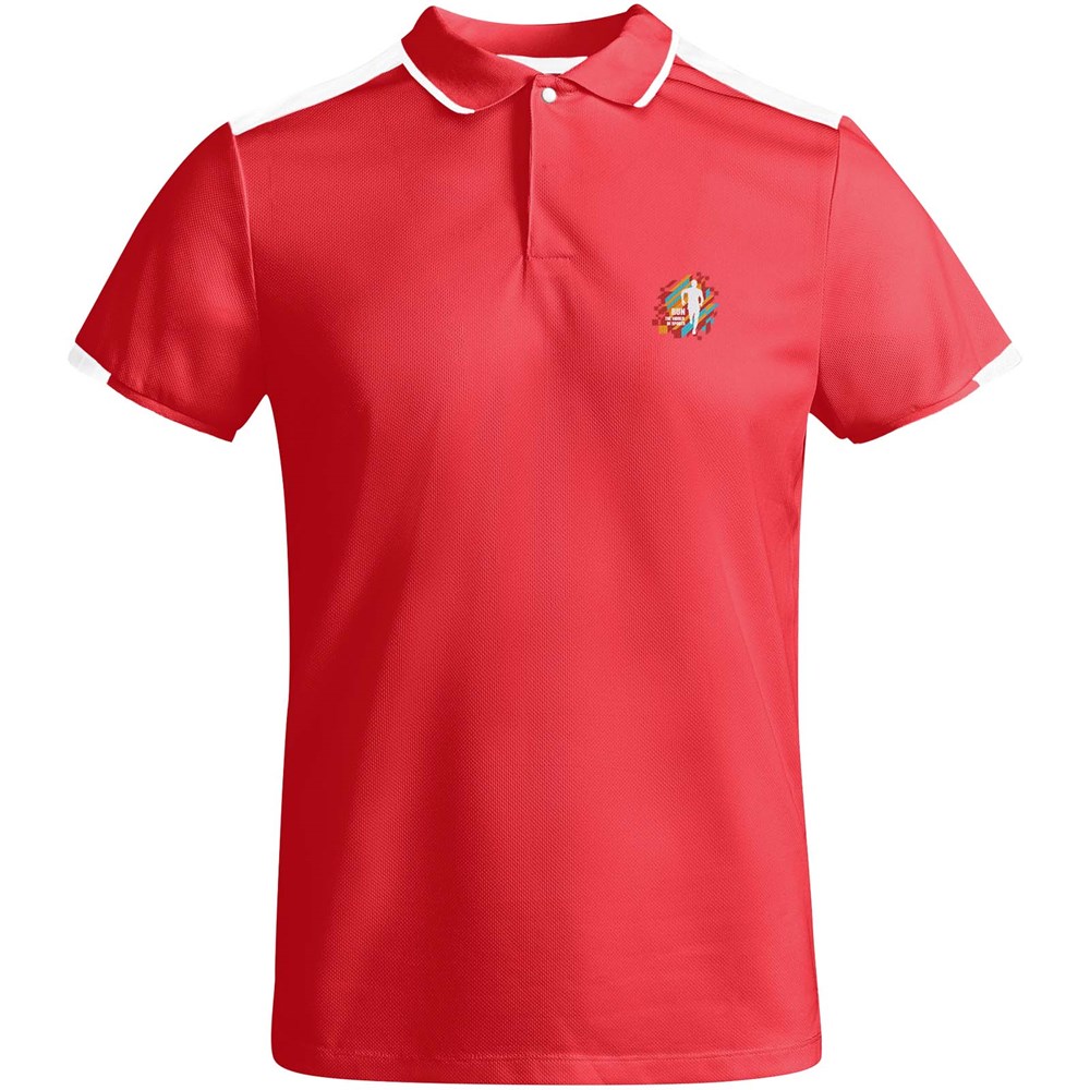 Tamil Sport Poloshirt für Kinder rot, weiss