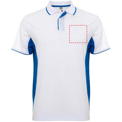 Montmelo Sport Poloshirt Unisex weiss, royalblau