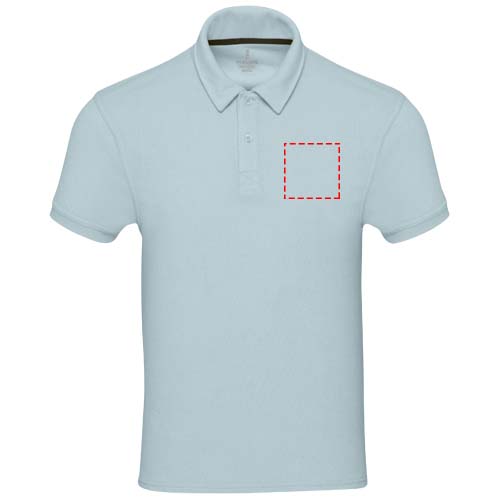 Akoya Poloshirt aus recyceltem Frottee Unisex Cloud Blue
