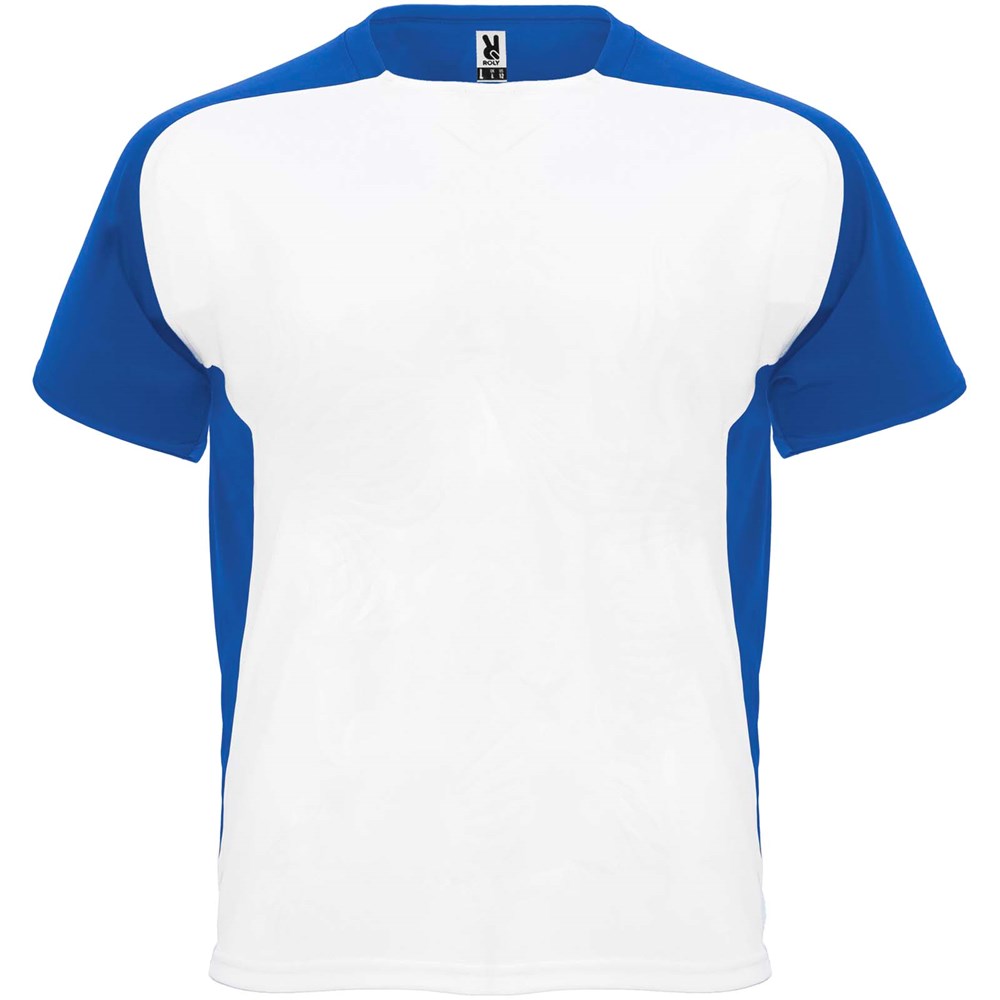 Bugatti T-Shirt Unisex aus recyceltem Material weiss, royalblau
