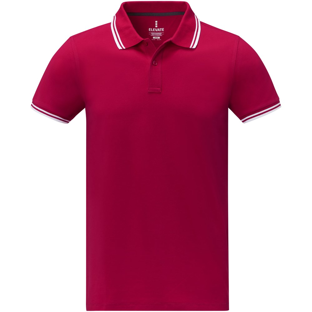 Amarago Polo mit abgesetztem Rand für Herren rot